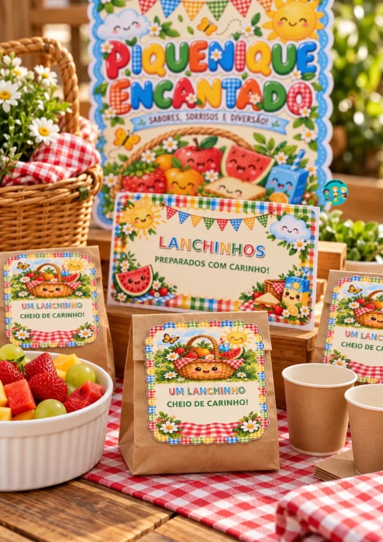 🧺🌞 PIQUENIQUE ENCANTADO 🌞🧺 SABORES, SORRISOS E DIVERSÃO!  Transforme o piquenique das crianças em um momento cheio d — imagem 3