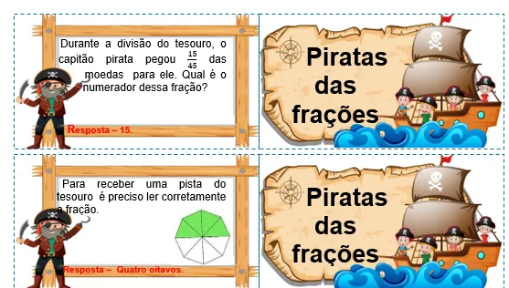 Jogo Pedagógico de fração em PDF para 5º ano — imagem 4