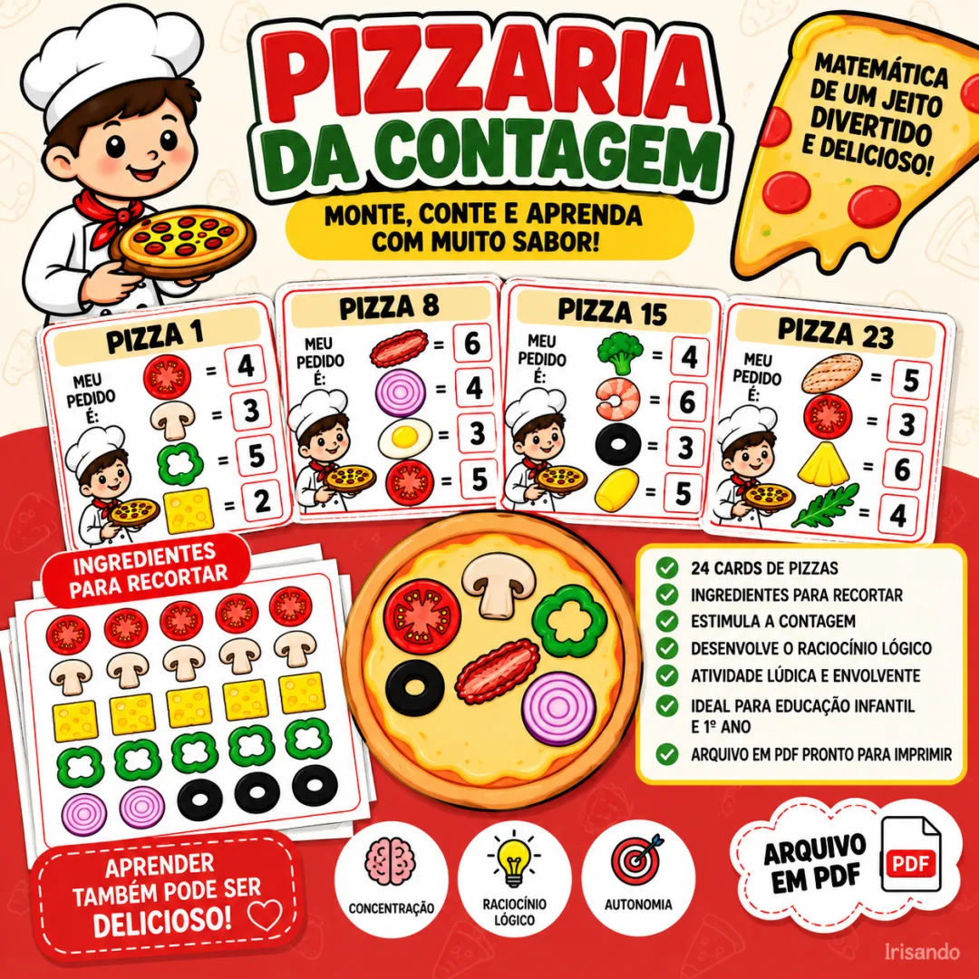🍕 PIZZARIA DA CONTAGEM — MONTE, CONTE E APRENDA! — imagem 3