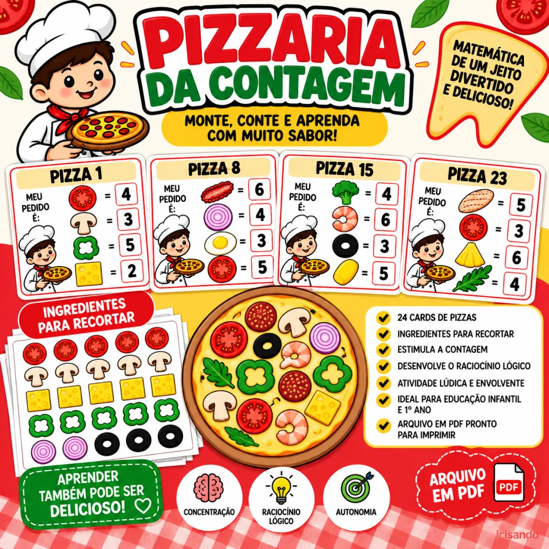 🍕 PIZZARIA DA CONTAGEM — MONTE, CONTE E APRENDA! — imagem 4