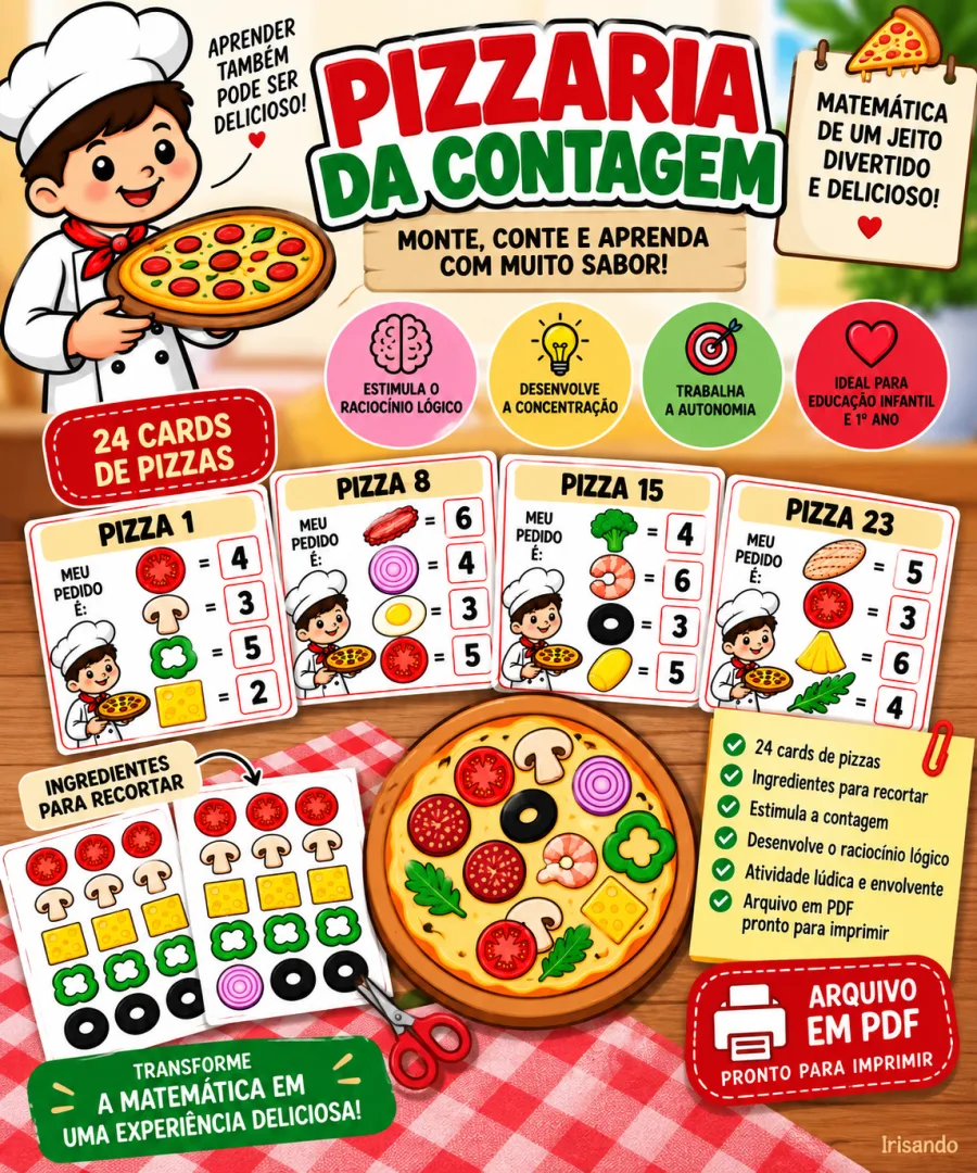 🍕 PIZZARIA DA CONTAGEM — MONTE, CONTE E APRENDA! — imagem 5