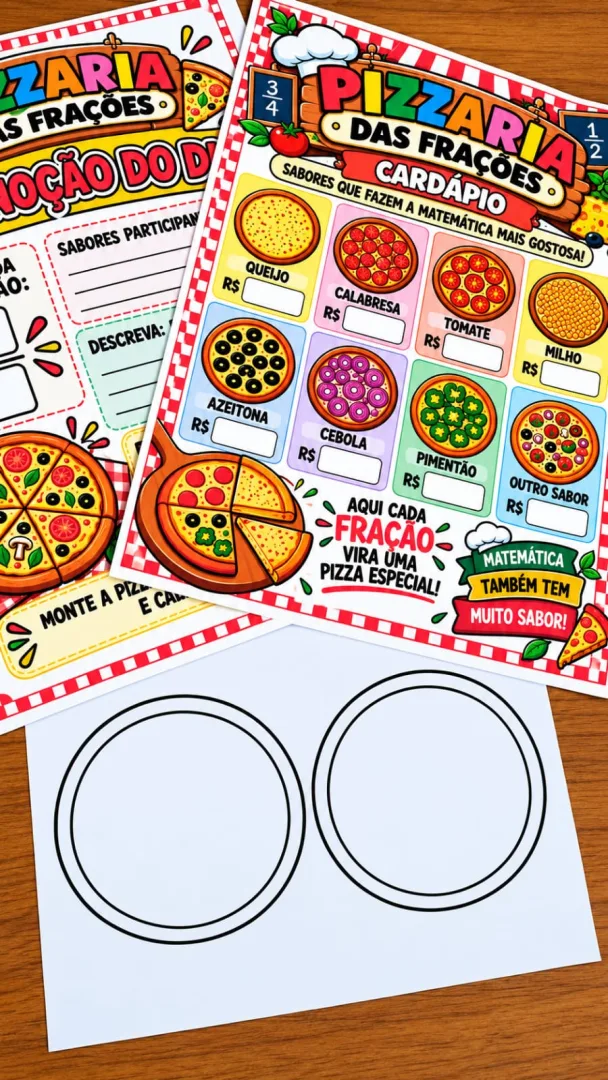 Pizzaria das Frações – Atividade Lúdica de Matemática para o 4º Ano Em PDF — imagem 3