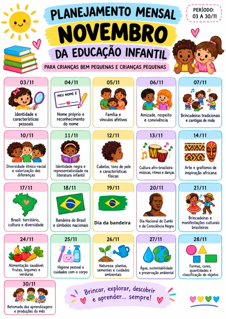 Planejamento Mensal Novembro da Educação Infantil em PDF — imagem 3