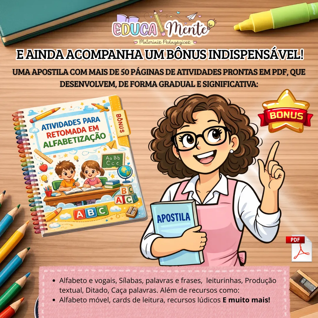 ✨PLANEJAMENTO PARA RETOMADA NA ALFABETIZAÇÃO + SUPER BÔNUS🎁 — imagem 3