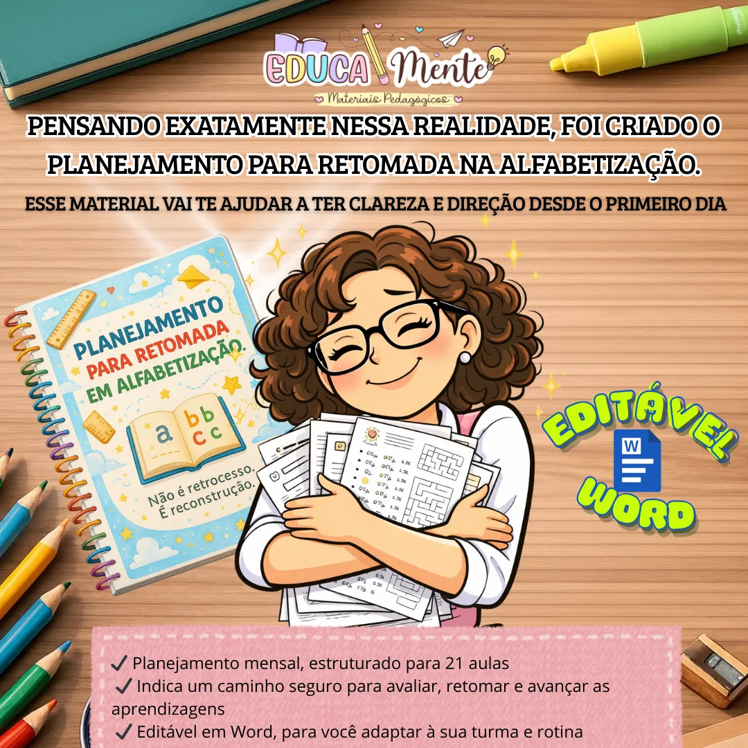 ✨PLANEJAMENTO PARA RETOMADA NA ALFABETIZAÇÃO + SUPER BÔNUS🎁 — imagem 4