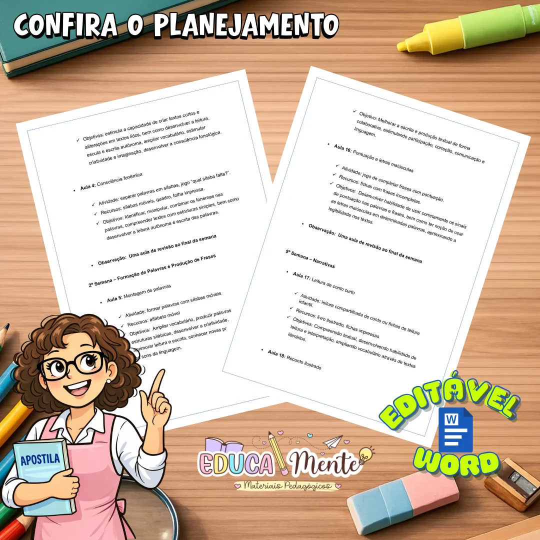 ✨PLANEJAMENTO PARA RETOMADA NA ALFABETIZAÇÃO + SUPER BÔNUS🎁 — imagem 6