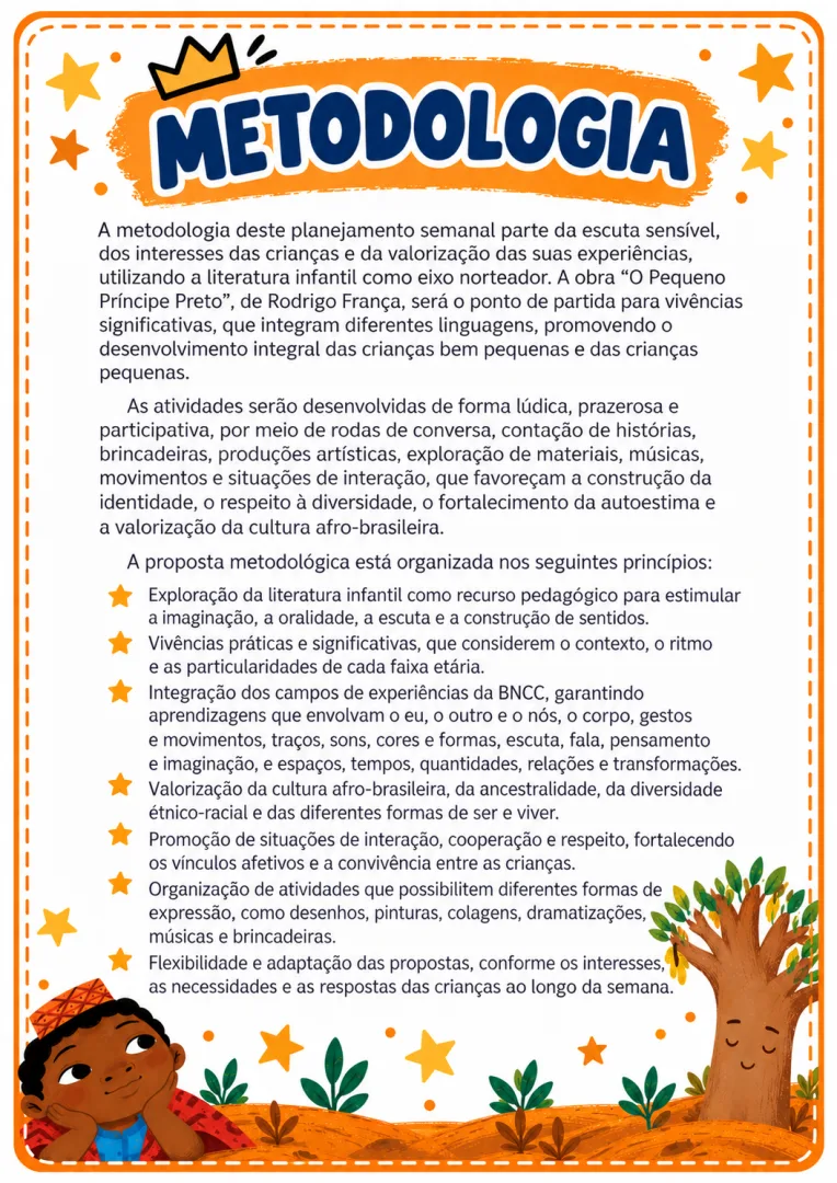 Planejamento Semanal da Educação Infantil O Pequeno Príncipe Preto em PDF — imagem 5