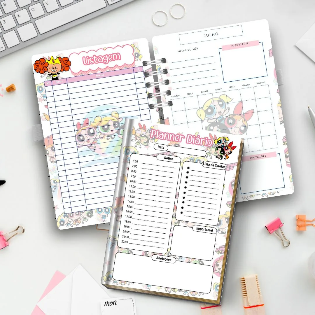 PLANNER / CADERNO PROFESSORA OU PROFESSOR 2026: MENINAS SUPER PODEROSAS — imagem 2