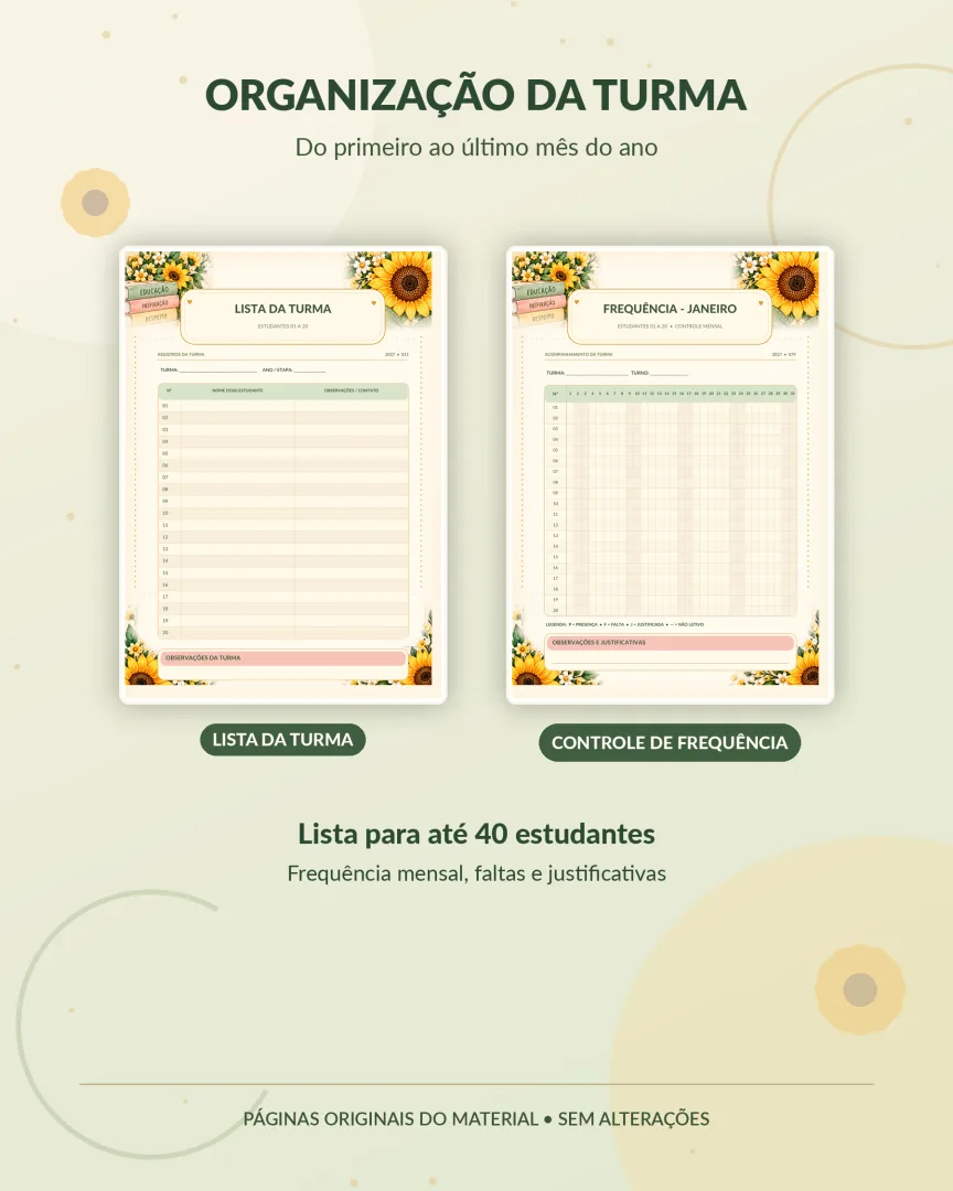 PLANNER DA PROFESSORA 2027 — SEU ANO EM FLORES! ✨🌻 💛 Um novo ano merece um planejamento cheio de organização, carinho  — imagem 6