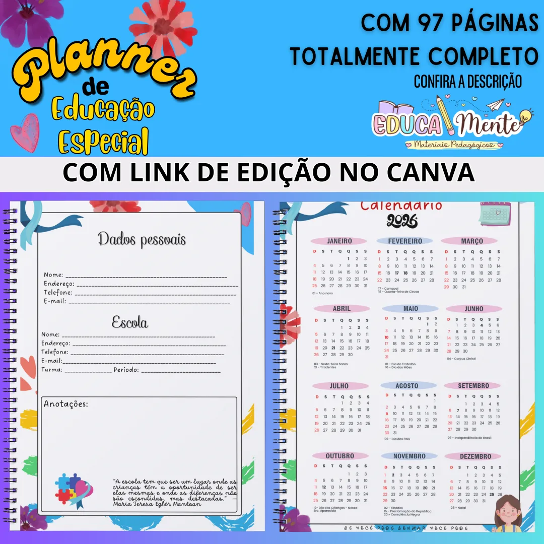 ⭐PLANNER DE EDUCAÇÃO ESPECIAL⭐ — imagem 6