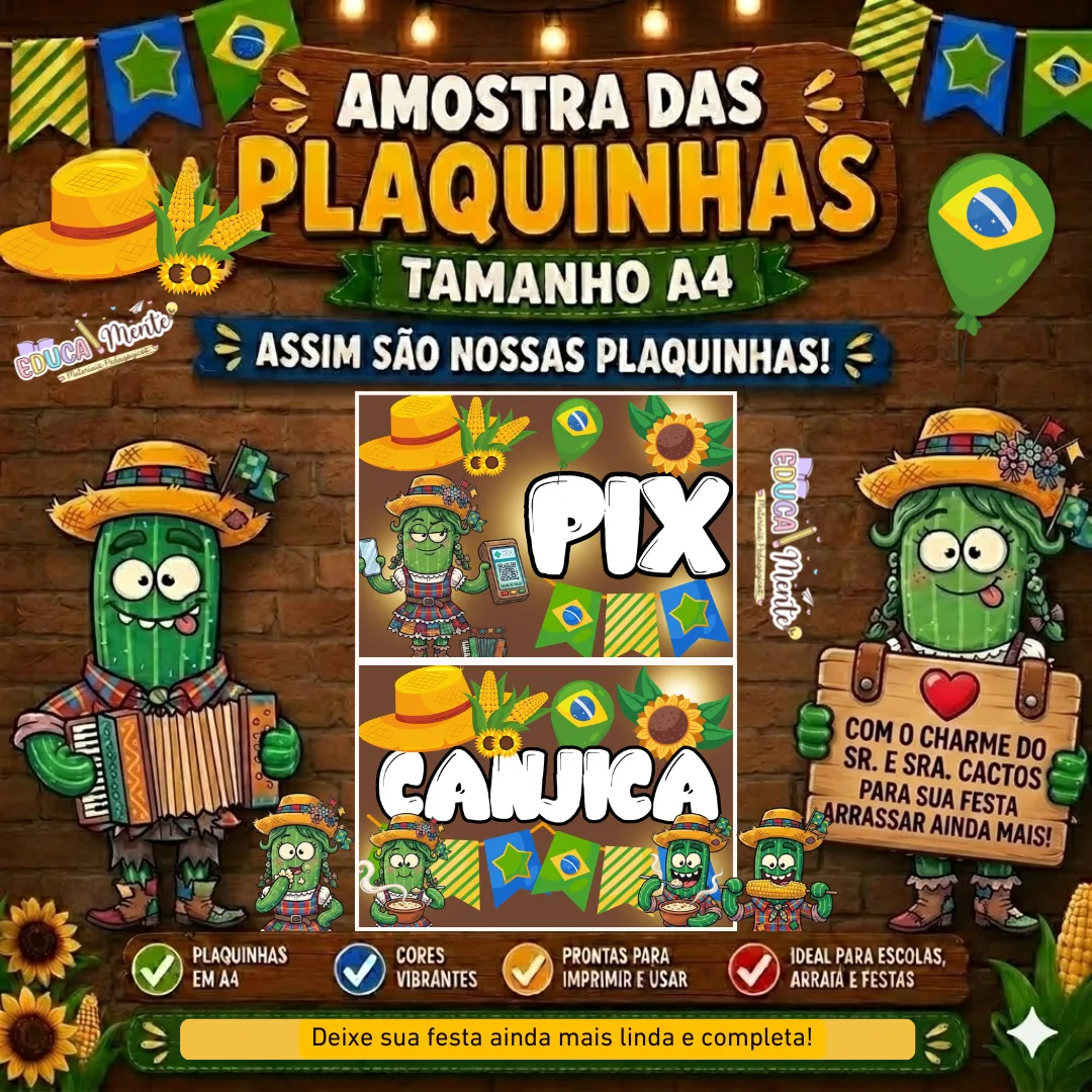 🌽 PLAQUINHAS PARA FESTA JUNINA + FICHAS DE VENDA JUNINA 🇧🇷⚽ — imagem 3
