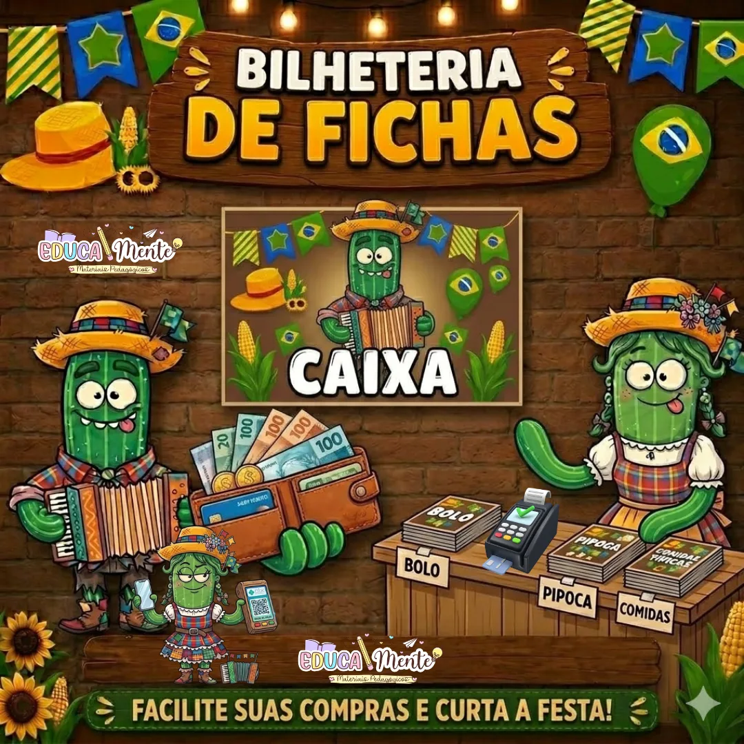 🌽 PLAQUINHAS PARA FESTA JUNINA + FICHAS DE VENDA JUNINA 🇧🇷⚽ — imagem 4