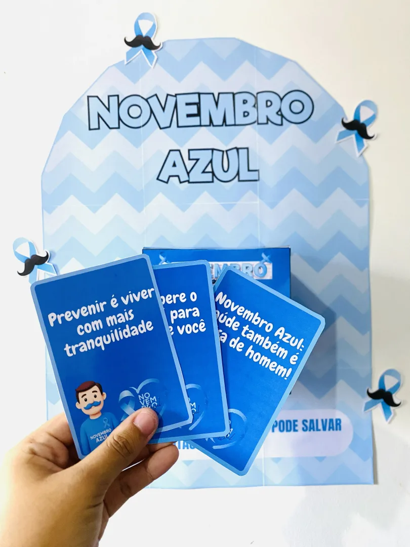 PLR Revenda - Caixa Novembro Azul para Imprimir com 24 Mensagens sobre Saúde Masculina — imagem 2