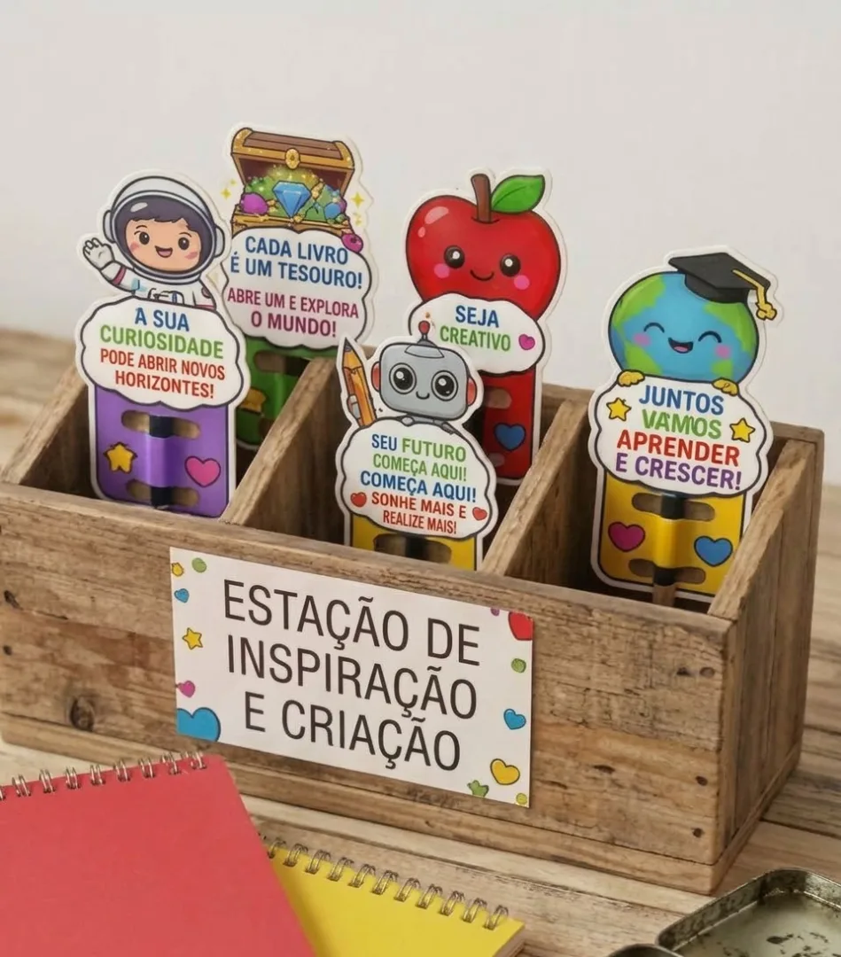Ponteiras de lápis volta às aulas PDF Ed infantil e fundamental  — imagem 3