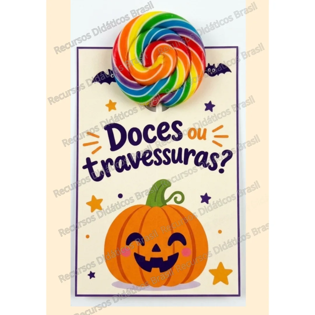Porta Pirulito de Halloween para Educação Infantil em PDF — imagem 3