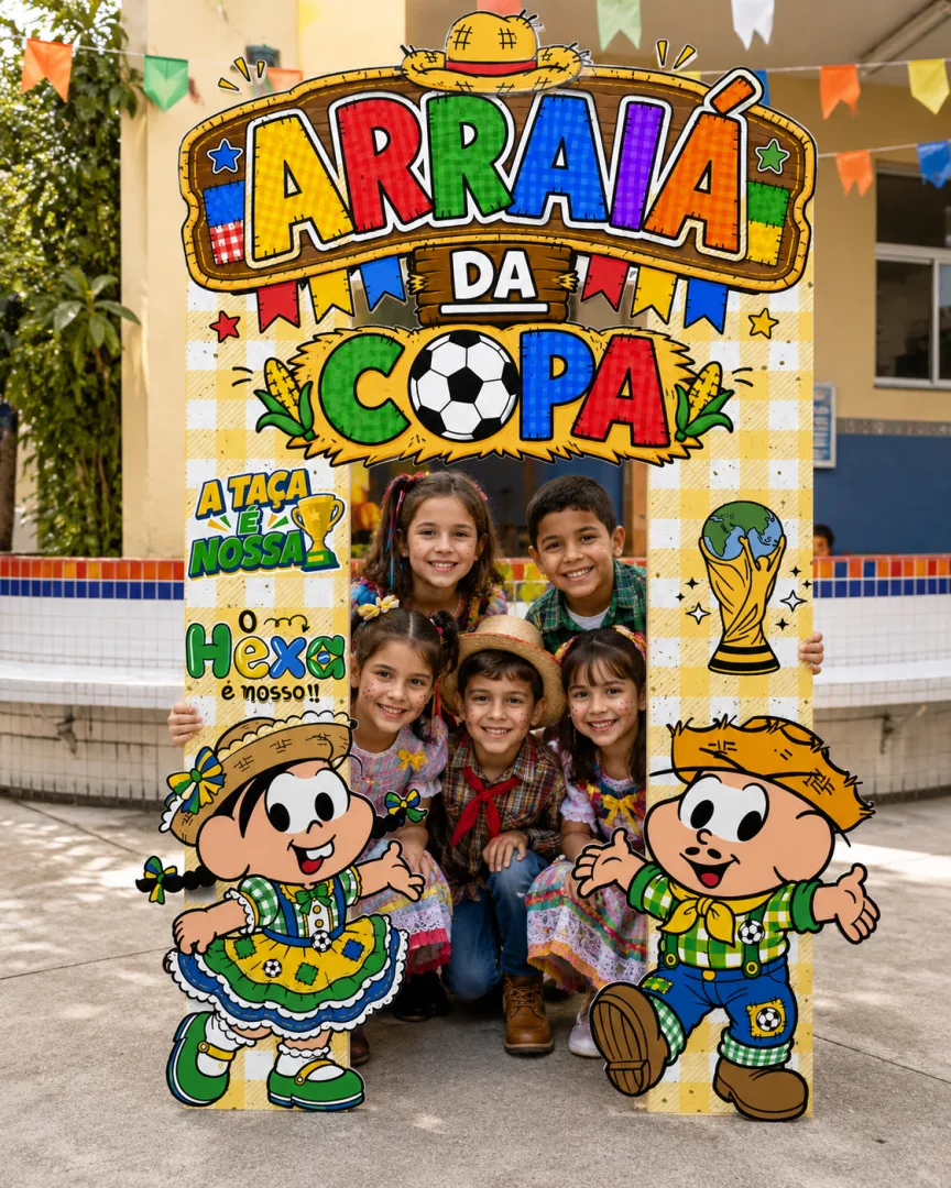 PORTAL / DECORAÇÃO ARRAIÁ DA COPA: MÔNICA E CEBOLINHA — imagem 2
