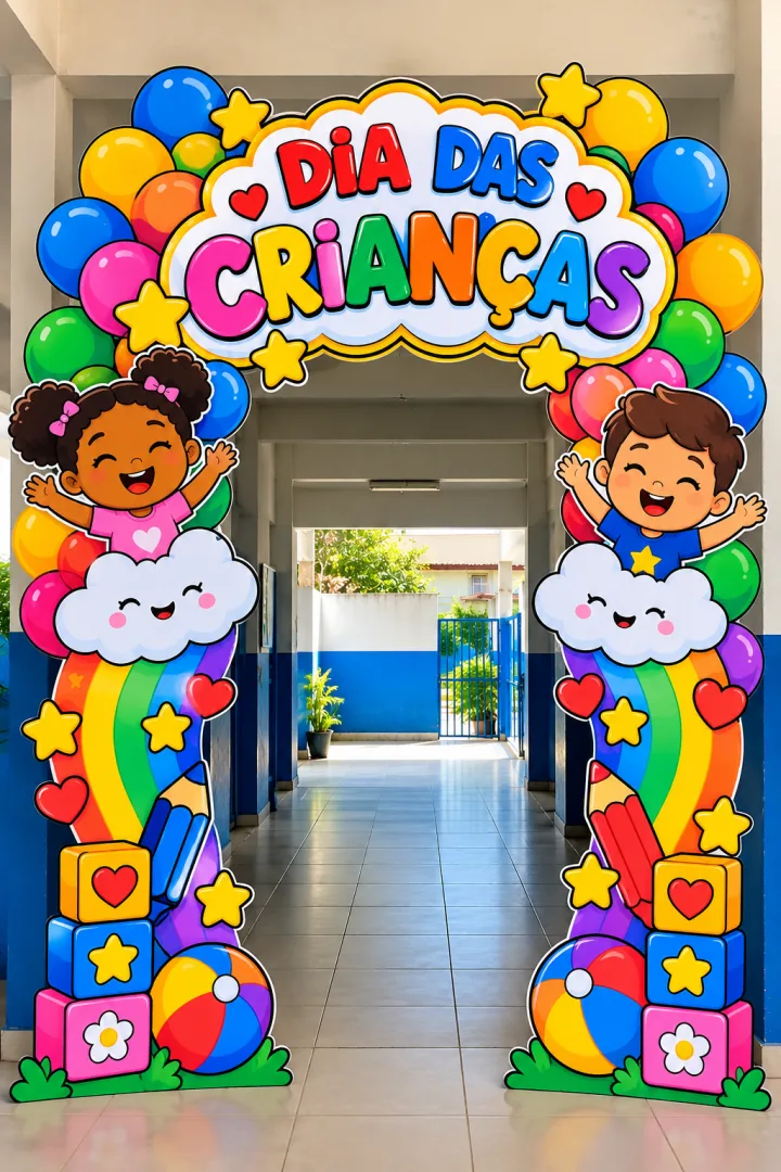 Portal Dia das Crianças Educação Infantil – Decoração Escolar Colorida e Divertida em PDF! — imagem 2