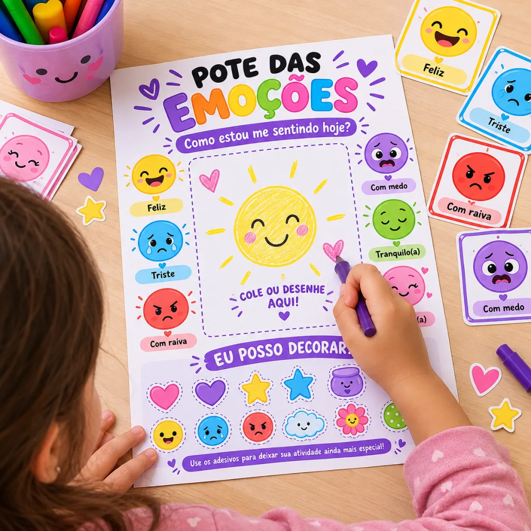 Pote das Emoções Setembro Amarelo Atividade Infantil Lúdica em PDF — imagem 4