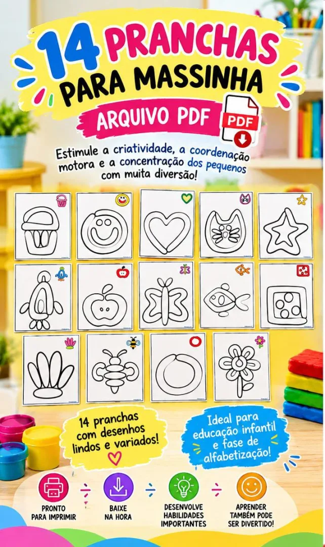 Pranchas para massinha PDF Ed infantil e fundamental  — imagem 2