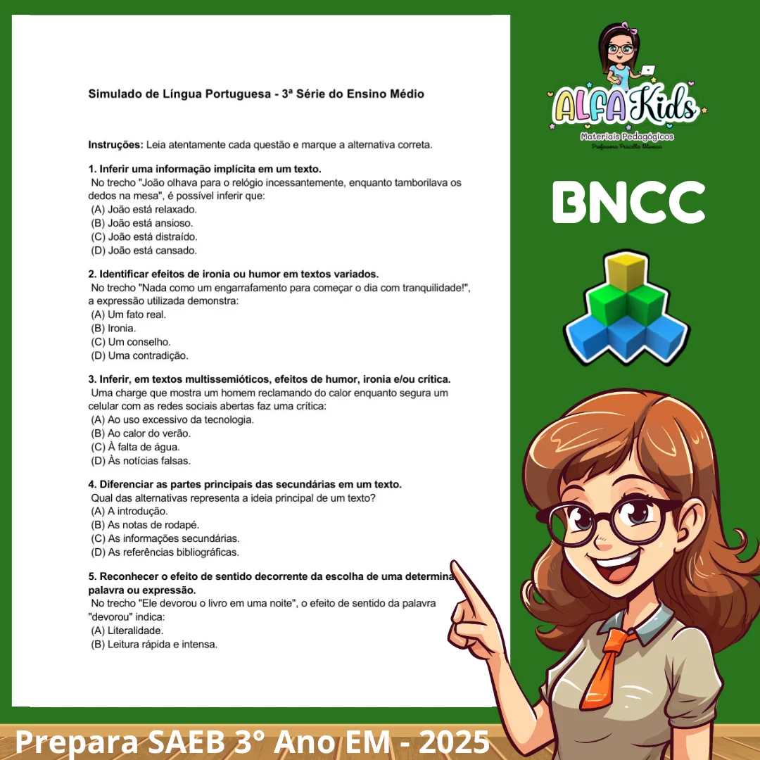 Preparatório Saeb - 3° ano Ensino Médio — imagem 3