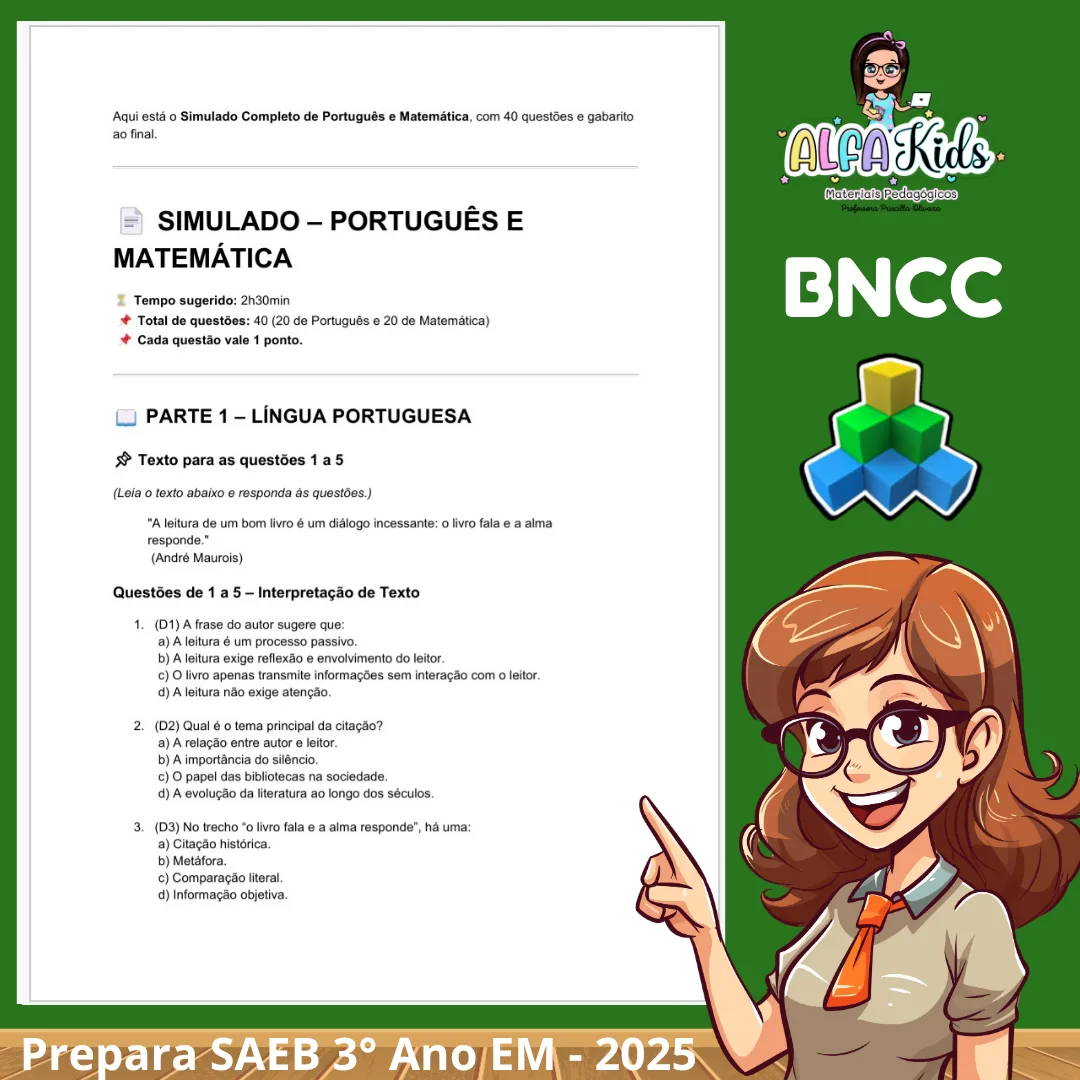 Preparatório Saeb - 3° ano Ensino Médio — imagem 6