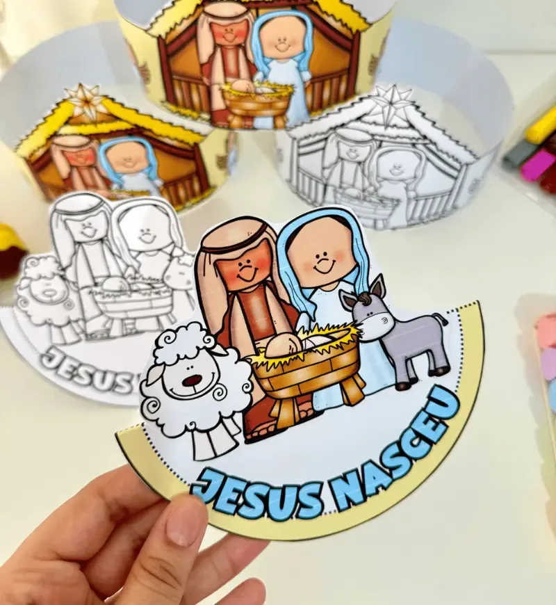 Presépio Dançante e Coroa PDF Educação Infantil — imagem 2