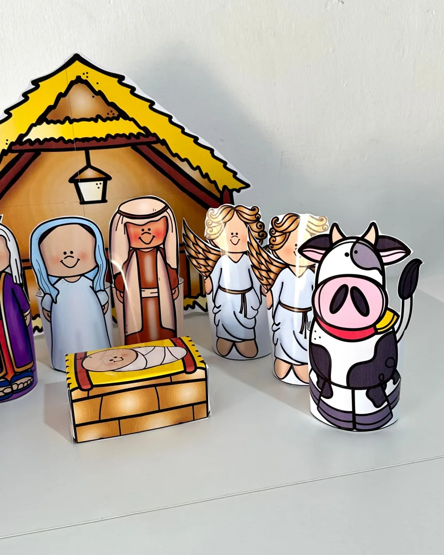 Presépio de Mesa 3D Colorido — Natal Cristão em PDF — imagem 6