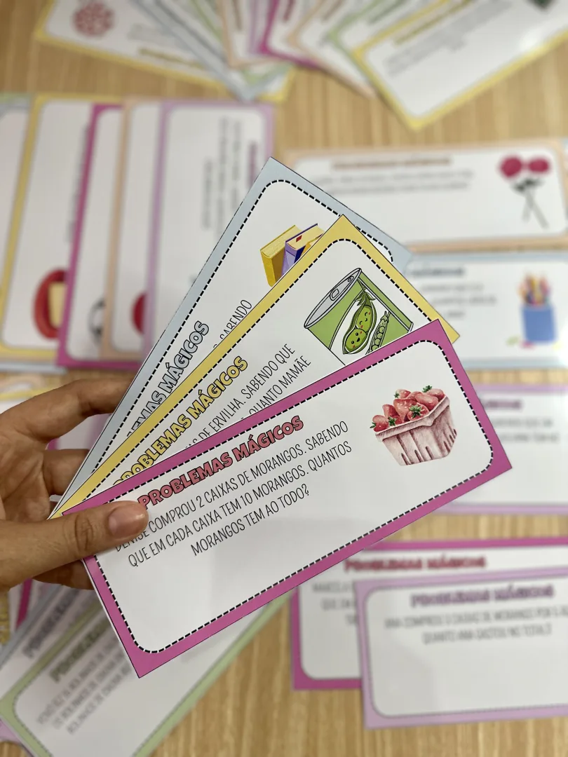 Problemas Mágicos de Matemática: 80 Cards de Problemas das 4 Operações — imagem 3