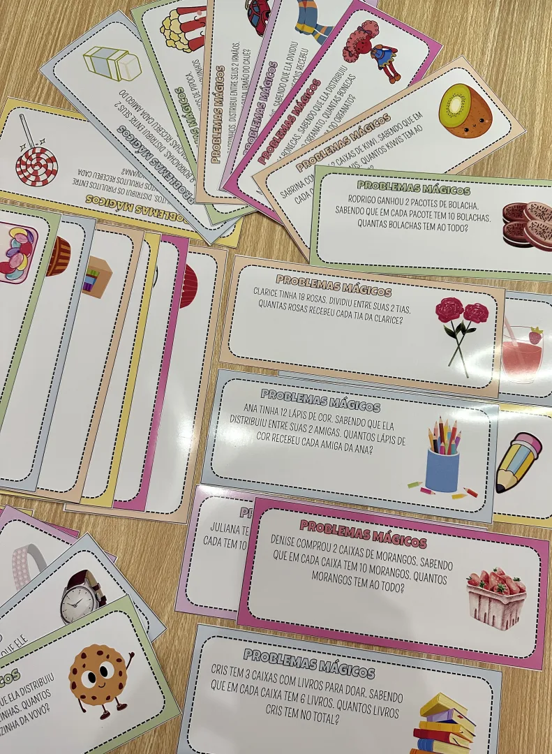 Problemas Mágicos de Matemática: 80 Cards de Problemas das 4 Operações — imagem 6