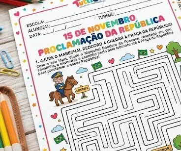 Proclamação da República - Atividade Imprimível PDF , Ensino Fundamental, 3º ao 5º Anos — imagem 3