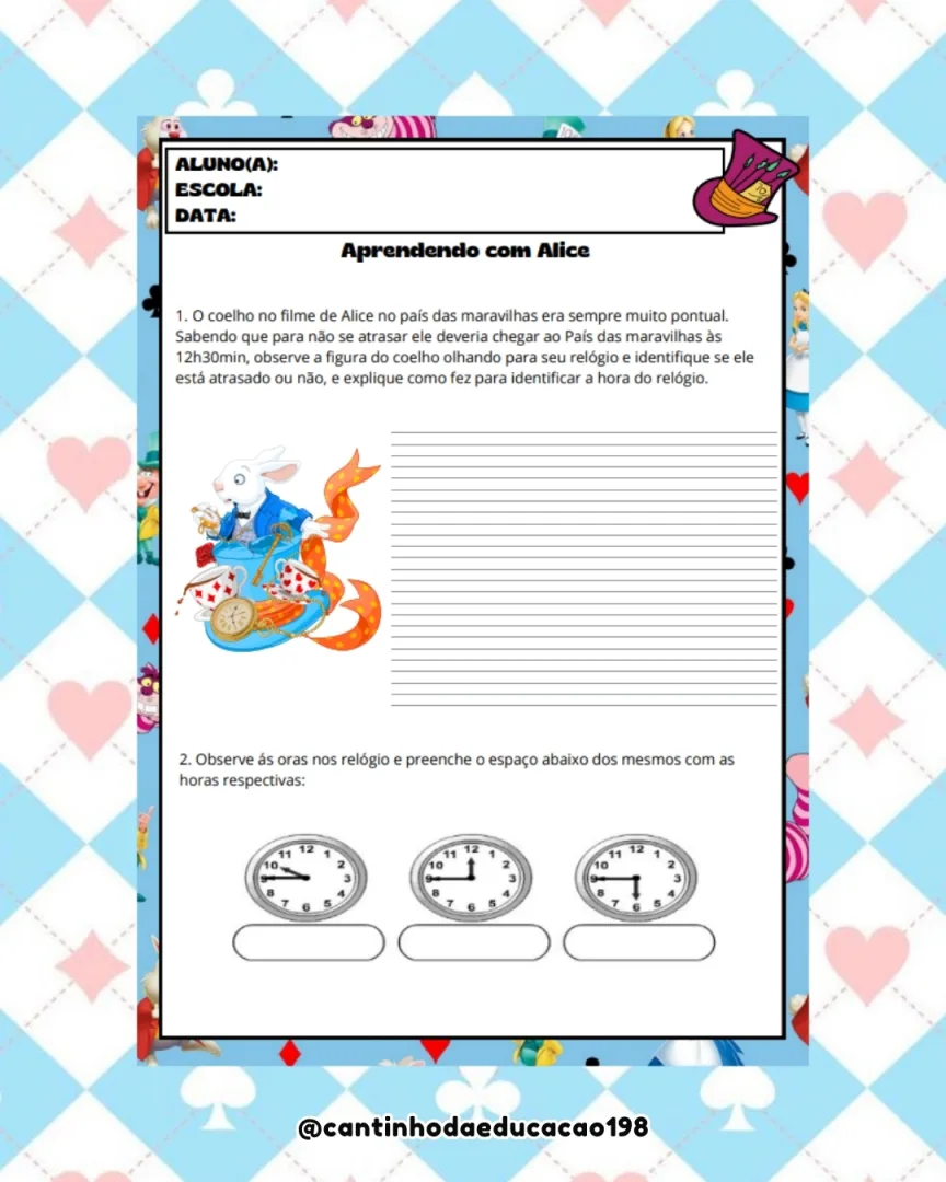 Projeto Alice no País das Maravilhas - 61 Páginas - PDF — imagem 2