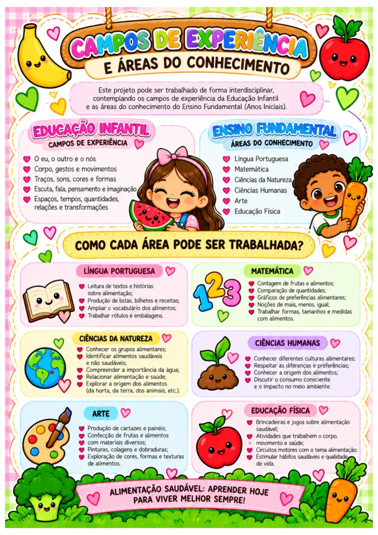 Projeto Alimentação Saudável para Educação Infantil e Ensino Fundamental Atividades e Jogos em PDF — imagem 5