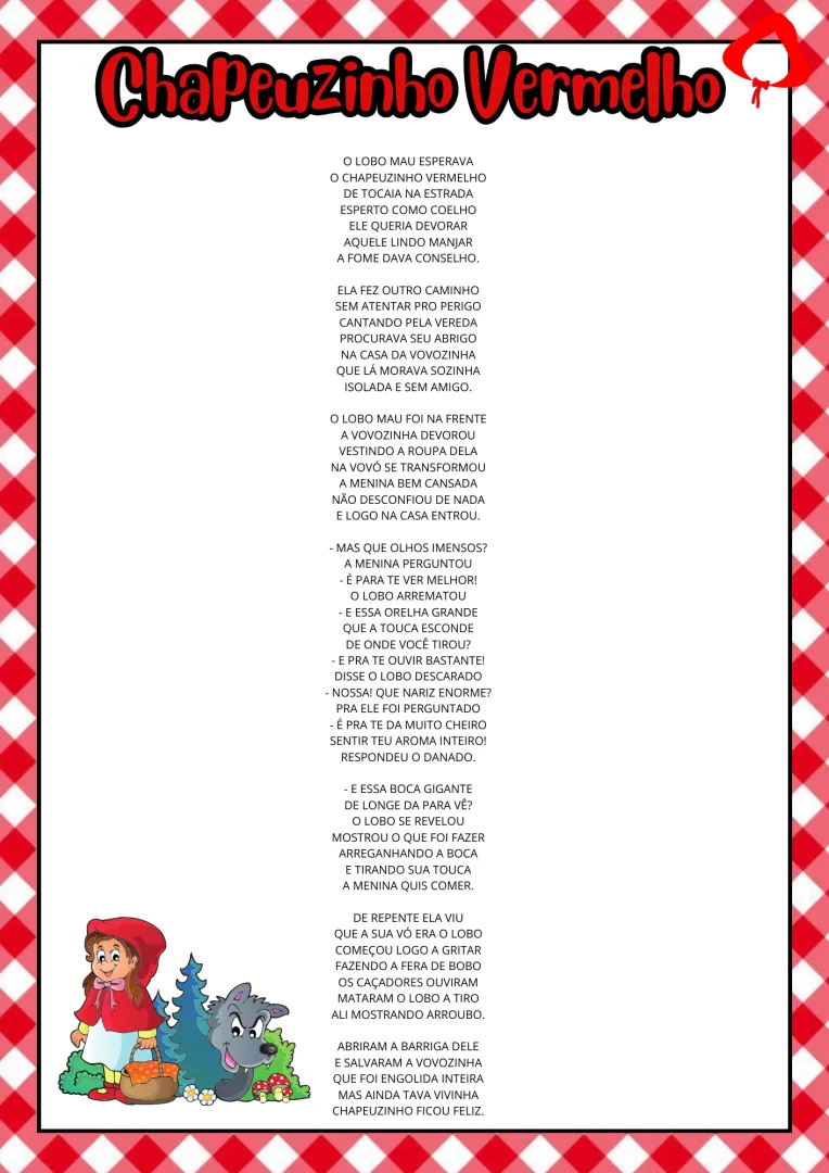 PROJETO CHAPEUZINHO VERMELHO — imagem 2