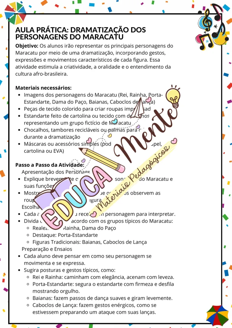 🎉 PROJETO DIDÁTICO: O CARNAVAL DE MARACATU! 🎭🥁 — imagem 4