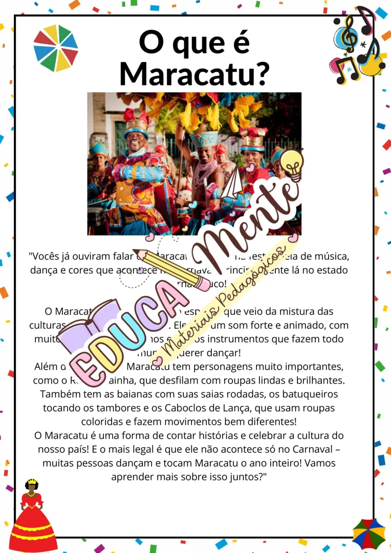 🎉 PROJETO DIDÁTICO: O CARNAVAL DE MARACATU! 🎭🥁 — imagem 7