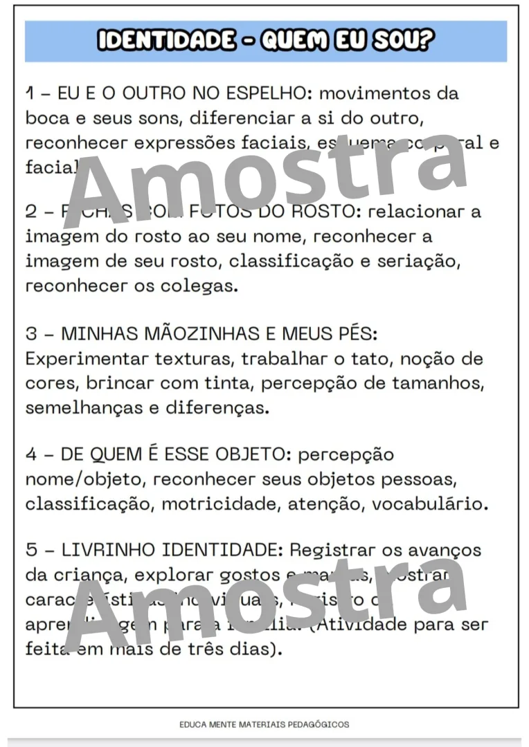 Projeto Pedagógico: Identidade - Quem eu sou — imagem 7
