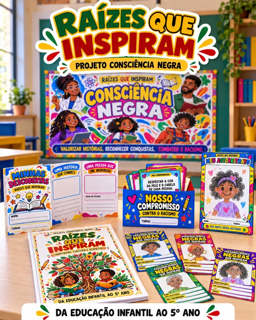 Projeto Raízes que Inspiram Consciência Negra PDF - Educação Infantil ao 5º ano — imagem 3