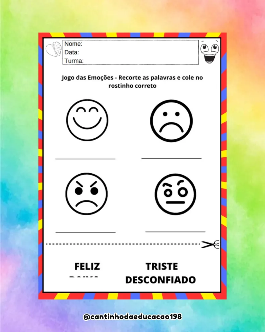 Projeto Sentimentos e Emoções - 57 Páginas - Educação Infantil - PDF — imagem 4