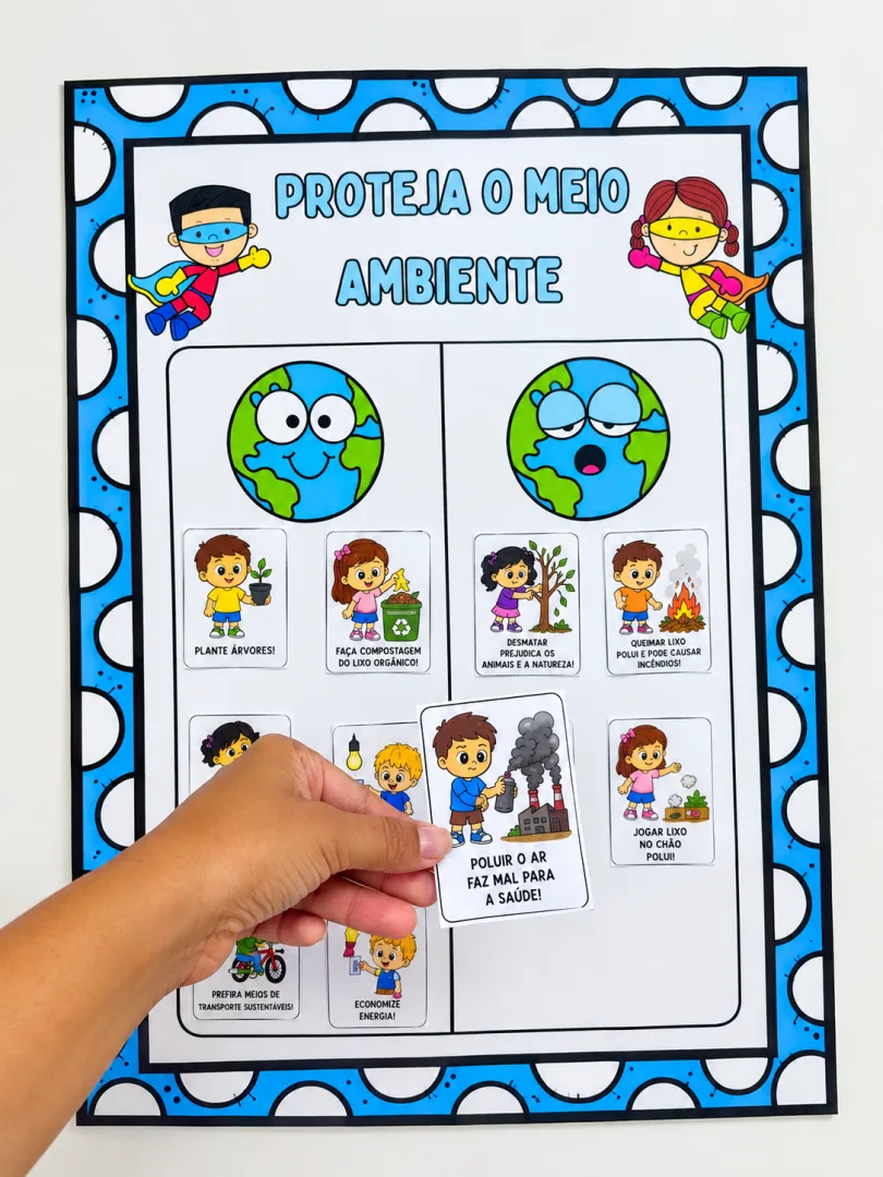 Cartaz Interativo Proteja o Meio Ambiente - Educação Infantil e Anos Iniciais - PDF — imagem 3