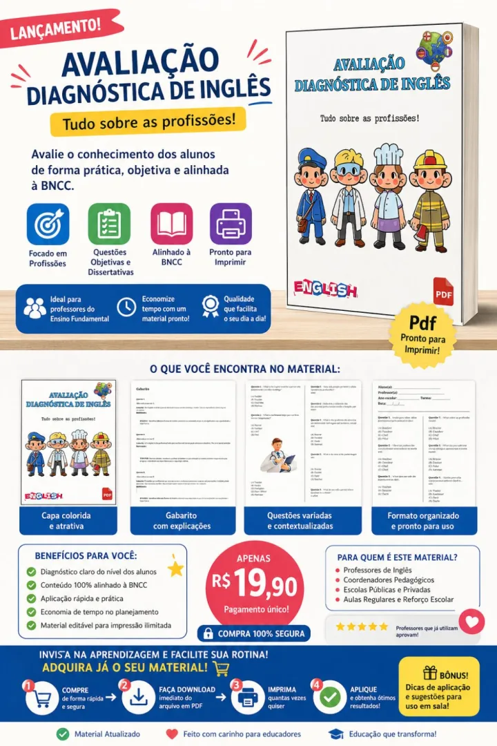 Prova Ingles — Pronto para Imprimir — imagem 2