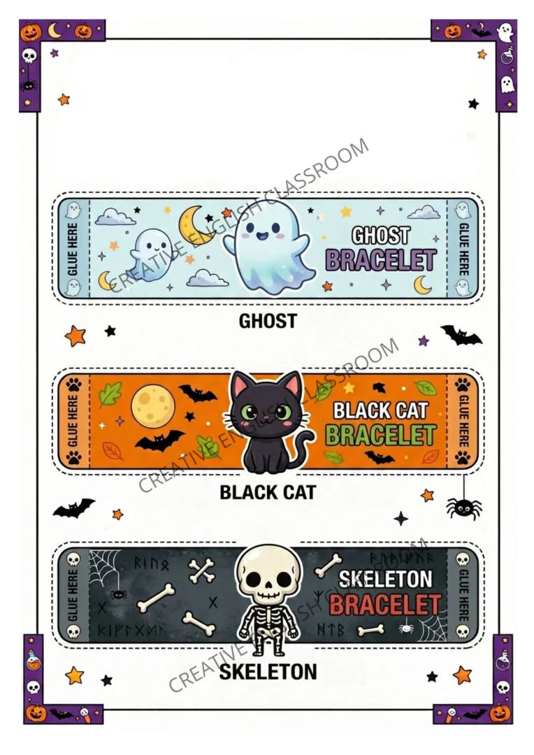 Pulseiras de Halloween – Arquivo Digital PDF 1º a 5º ano — imagem 4