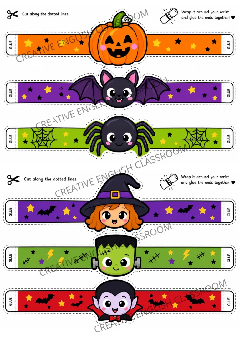 Pulseiras Halloween pdf 1 Ensino Infantil — imagem 3