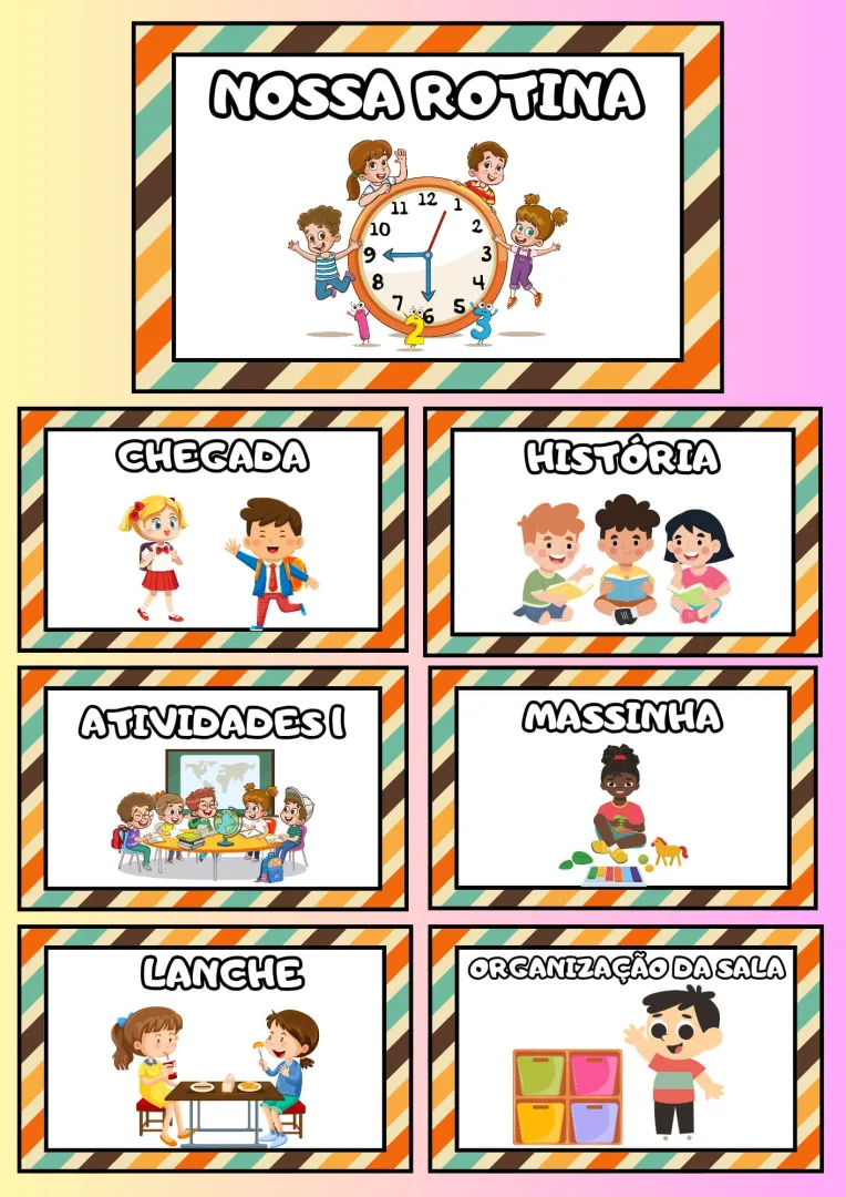 Quadro de Rotina Educação Infantil em PDF — imagem 2