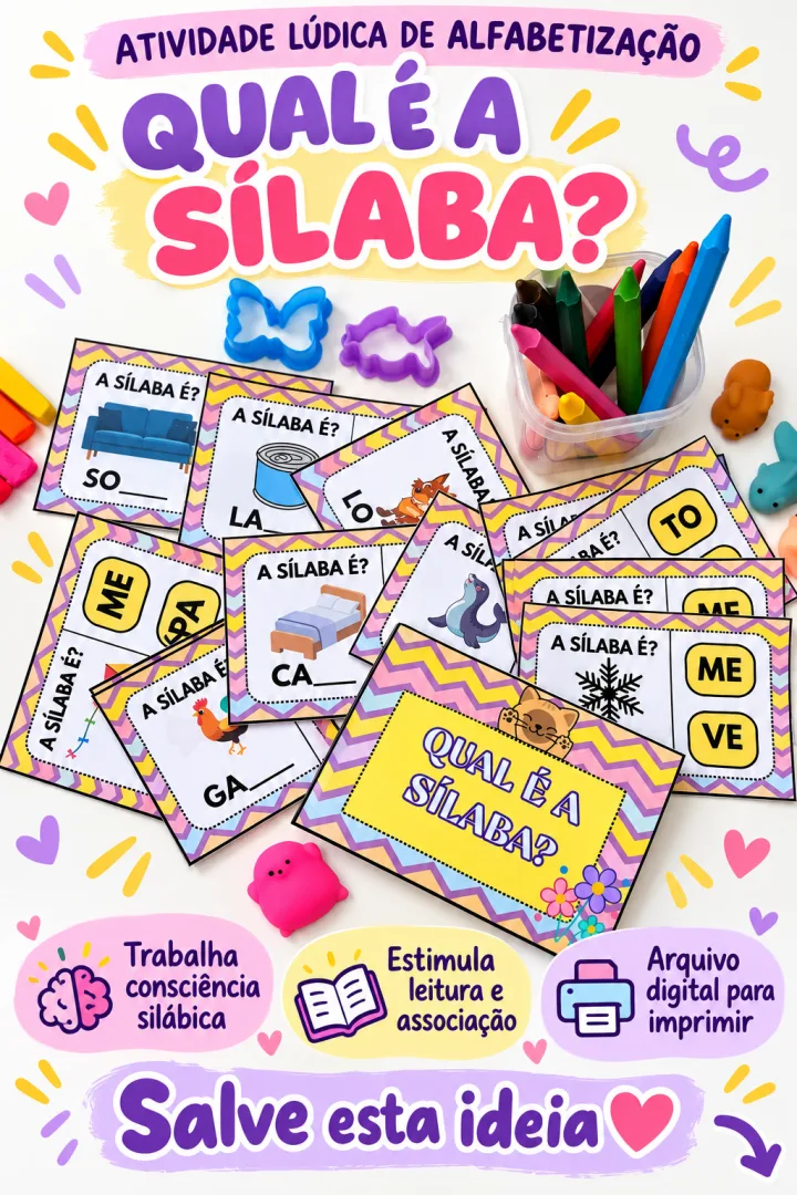 Qual É a Sí-la-ba? – Consciência Silábica – Alfabetização- PDF — imagem 3