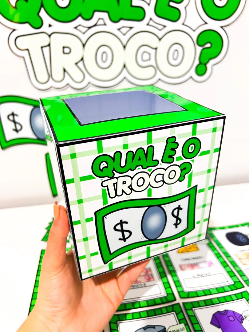 Qual É o Troco? - Jogo de Sistema Monetário com 20 Fichas em PDF — imagem 5