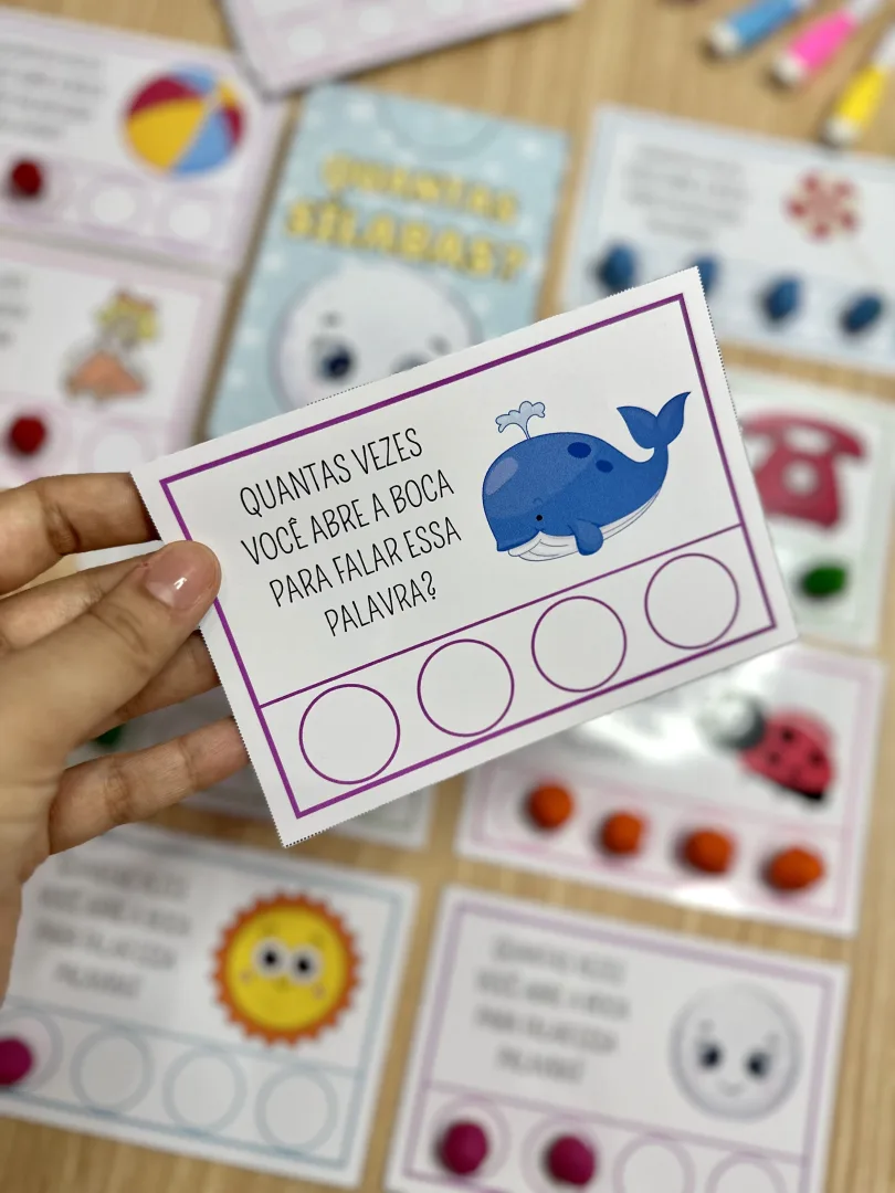Quantas Sílabas? — 40 Fichas de Consciência Silábica para Alfabetização — imagem 6
