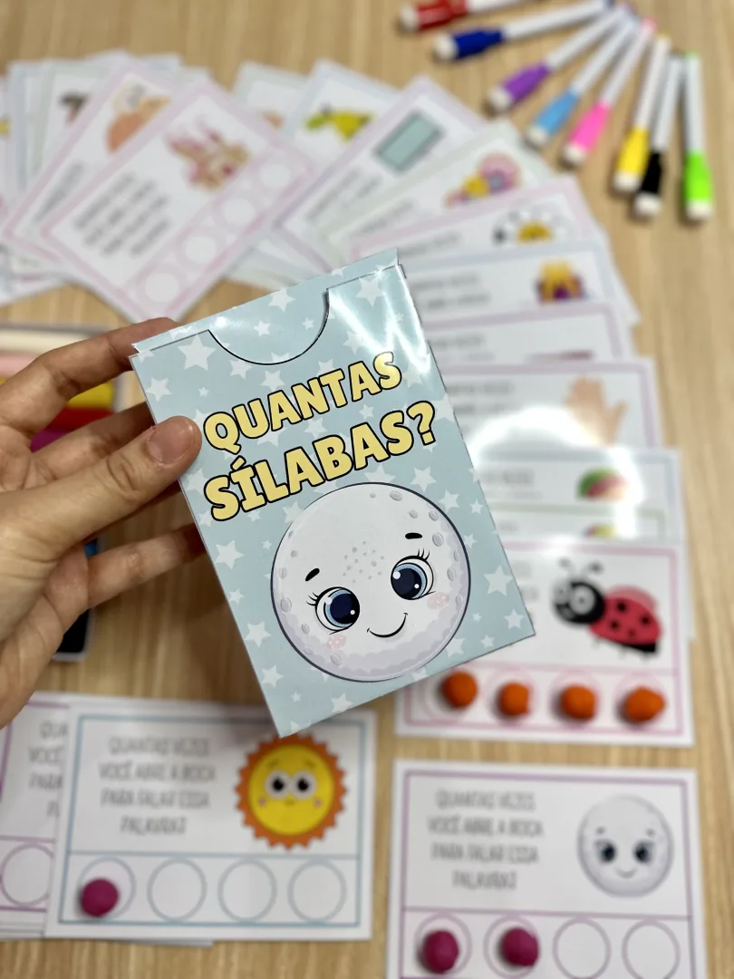 Quantas Sílabas? — 40 Fichas de Consciência Silábica para Alfabetização — imagem 2