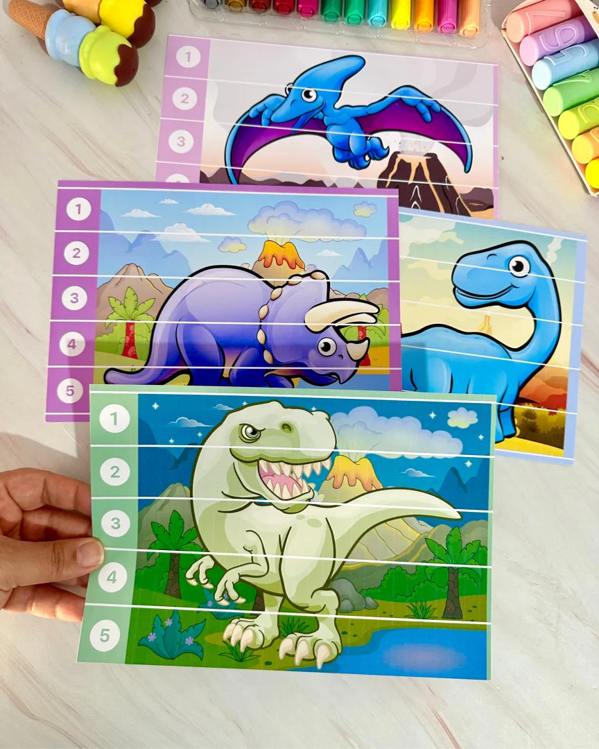 Quebra-Cabeça Dinossauro PDF – Atividade Educativa para Educação Especial e Desenvolvimento Infantil — imagem 2