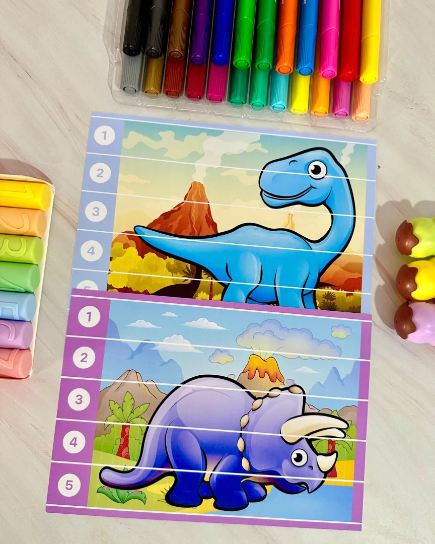 Quebra-Cabeça Dinossauro PDF – Atividade Educativa para Educação Especial e Desenvolvimento Infantil — imagem 4
