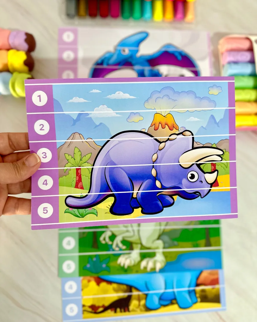 Quebra-Cabeça Dinossauro PDF – Atividade Educativa para Educação Especial e Desenvolvimento Infantil — imagem 5
